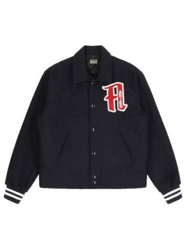 Aries Wool Varsity Jacket Black - ARIES - BALAAN 1