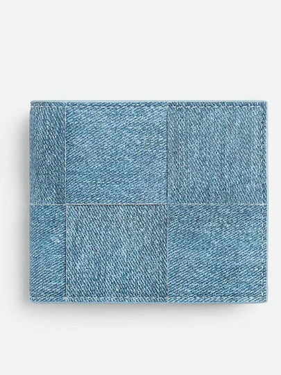 Men’s Cassette Bifold Half Wallet Blue Melange - BOTTEGA VENETA - BALAAN 2