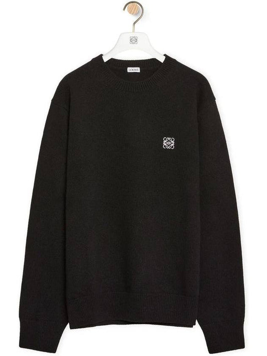 Anagram Wool Knit Top Black - LOEWE - BALAAN 1