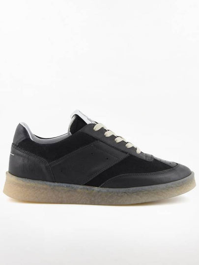 6 Court Logo Tongue Low Top Sneakers Black - MAISON MARGIELA - BALAAN 2