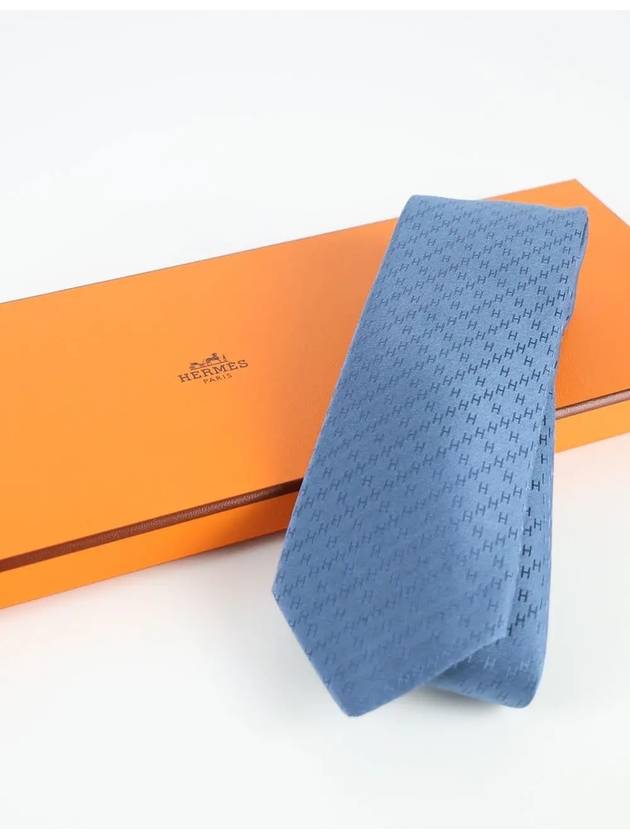 Pacone New H Tie Bleu Turquin H036233T J5 - HERMES - BALAAN 3