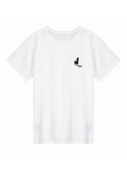 Zafferh Mini Logo Cotton Short Sleeve T-Shirt White - ISABEL MARANT - BALAAN 2