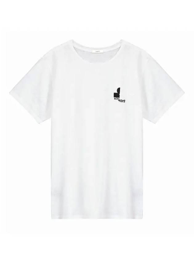 Zafferh Mini Logo Cotton Short Sleeve T-Shirt White - ISABEL MARANT - BALAAN 2