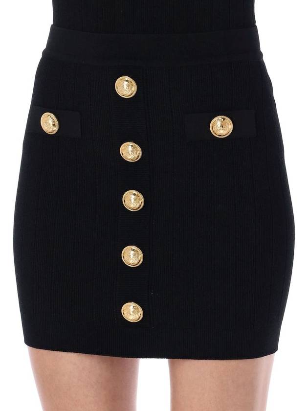 Balmain Knit Skirt With Buttons - BALMAIN - BALAAN 3