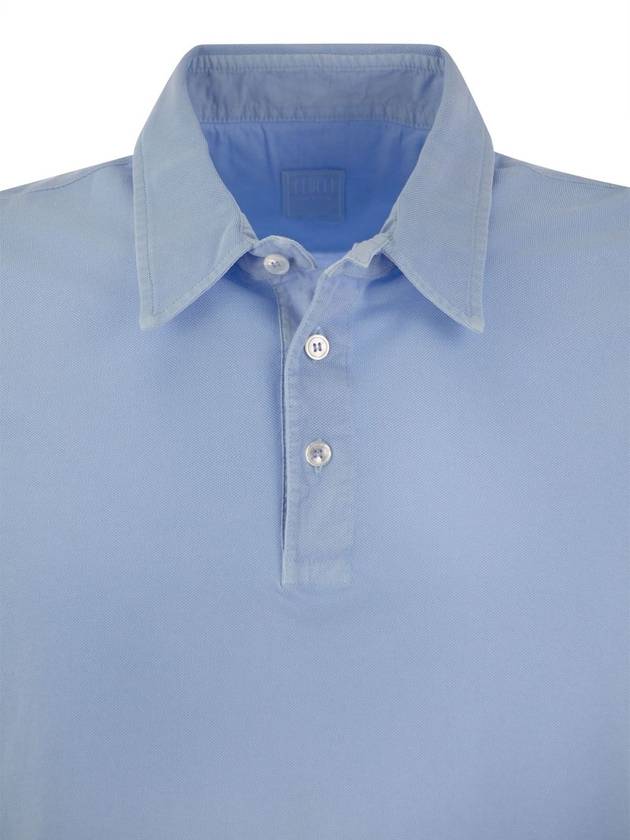 Men s Cotton Short Sleeve PK Shirt Light Blue - FEDELI - BALAAN 5