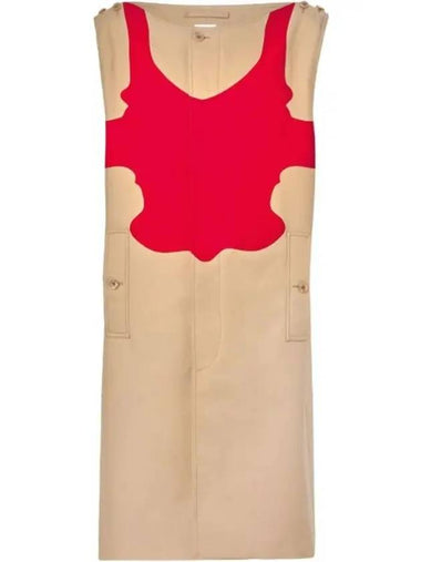 Print sleeveless car coat beige - BURBERRY - BALAAN 1