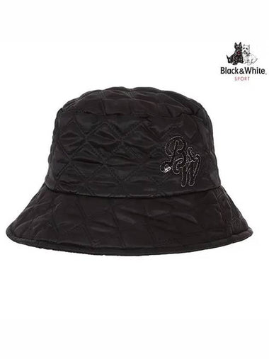 Women s Square Quilted Bucket Hat 8604LXAH BLACK - BLACK&WHITE - BALAAN 1