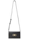 Double Gancini Mini Bag Black - SALVATORE FERRAGAMO - BALAAN 7