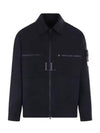 Cotton Canvas Zip-up Jacket Navy - STONE ISLAND - BALAAN 2