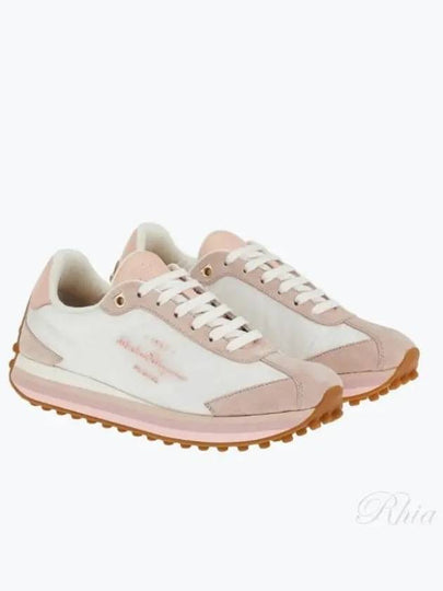 Panelled Low-Top Sneakers Pink - SALVATORE FERRAGAMO - BALAAN 2