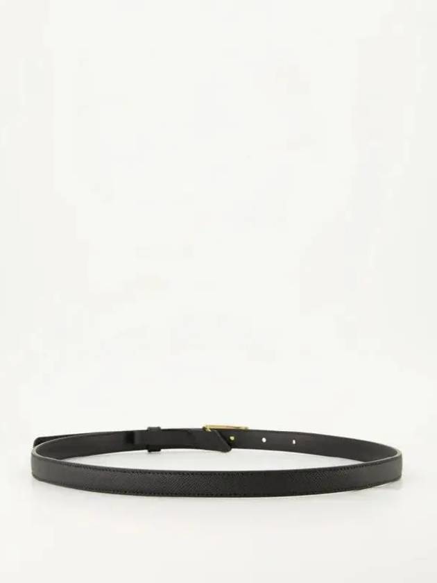 Saffiano Leather Belt Black - PRADA - BALAAN 7