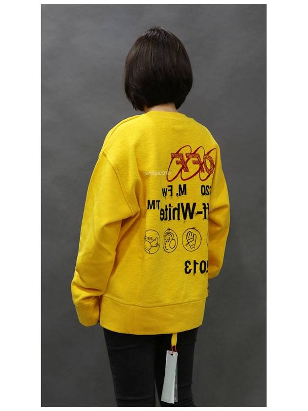 Vintage Back Logo Over Sweatshirt Yellow - OFF WHITE - BALAAN 6