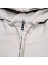 W Patch Half Zip-Up Cotton Hoodie Beige - WOOYOUNGMI - BALAAN 6