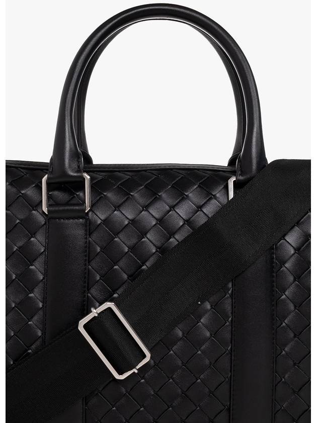 Intrecciato Leather Brief Case Black - BOTTEGA VENETA - BALAAN 7