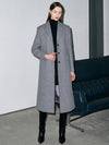 Women's Wool Single Coat Gray - AME - BALAAN 5