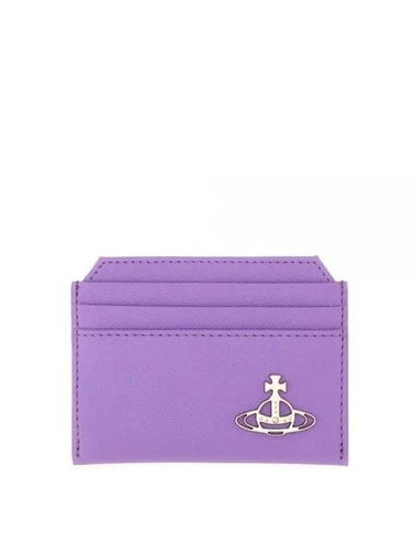 ORB Logo Card Wallet Purple - VIVIENNE WESTWOOD - BALAAN 1