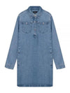 Women's Lina Denim Short Dress - A.P.C. - BALAAN 2