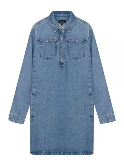 Women's Lina Denim Short Dress - A.P.C. - BALAAN 2