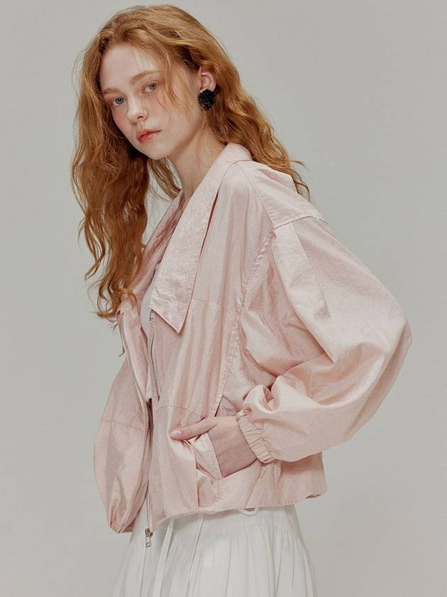 Shining Collar Nylon Jacket Peach pink - OPENING SUNSHINE - BALAAN 1