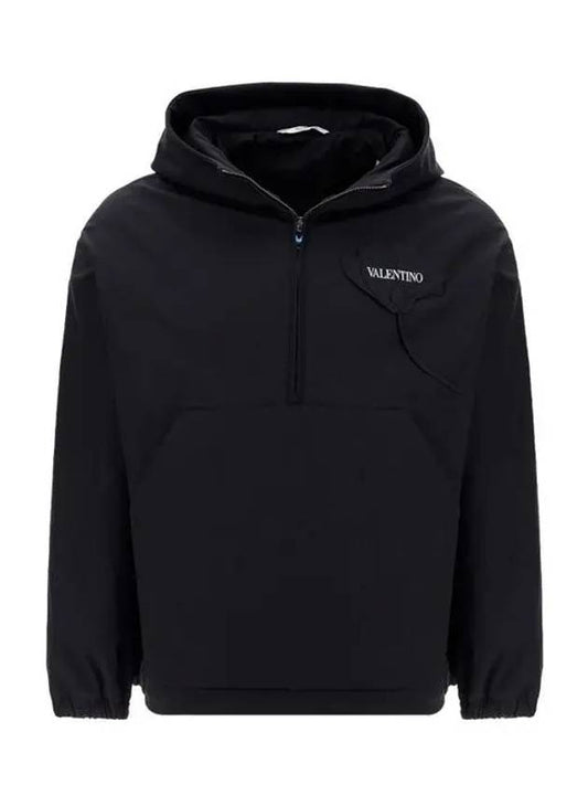 Logo Hooded Anorak Black - VALENTINO - BALAAN 2