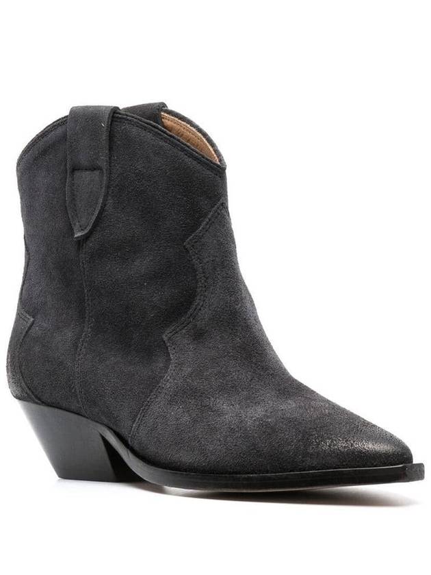 Dewina Suede Western Middle Boots Black - ISABEL MARANT - BALAAN 3