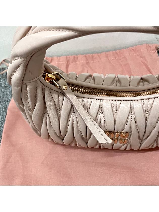 Wander Materasse Nappa Leather Mini Hobo Tote Bag Nude Pink - MIU MIU - BALAAN 9