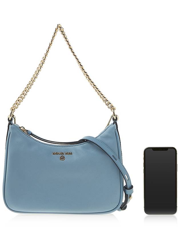 Jet Set Charm Medium Logo Shoulder Bag Blue - MICHAEL KORS - BALAAN 7