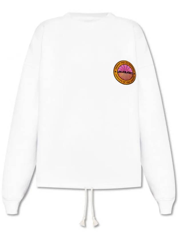 Muzali Logo Patch String Sweatshirt White - ISABEL MARANT - BALAAN 3