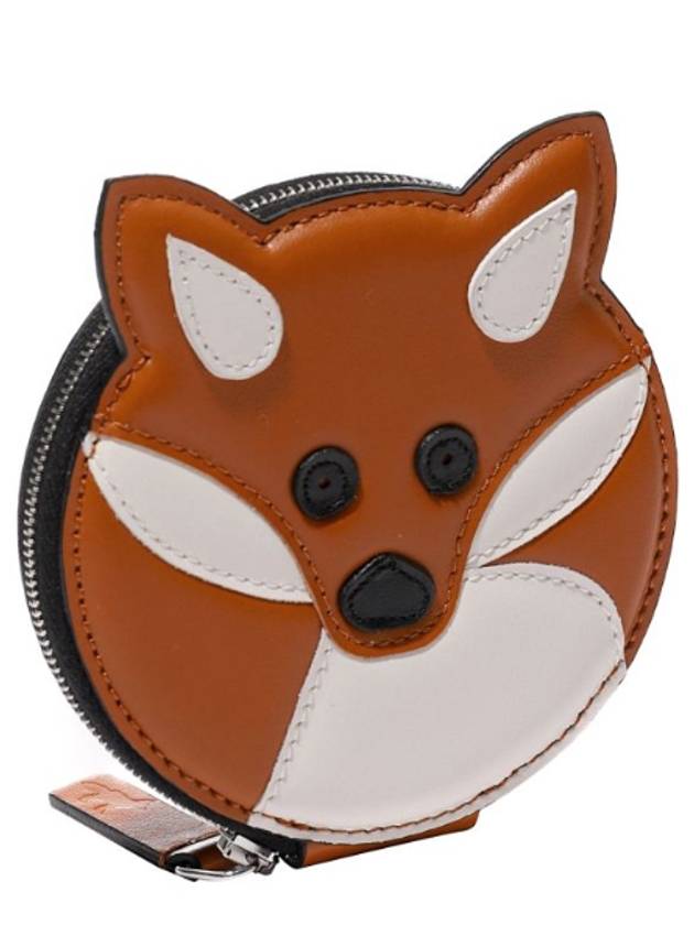 Fox Head Leather Key Holder Brown - MAISON KITSUNE - BALAAN 2