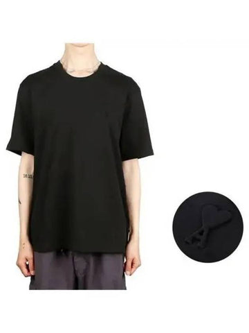 Black heart logo short sleeve t shirt 271400 - AMI - BALAAN 1