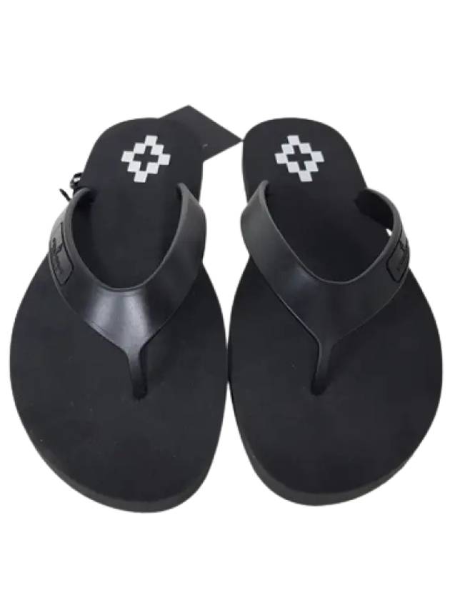 Logo Print Flip Flops Black - MARCELO BURLON - BALAAN 3