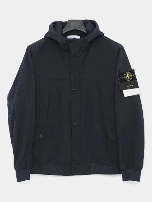 Light Soft Shell R E Dye Technology In Recycled Polyester Hooded Jacket Black - STONE ISLAND - BALAAN 2