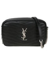 Lou Quilted Leather Mini Cross Bag Black - SAINT LAURENT - BALAAN 2