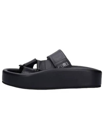 MM6 leather platform sandals black - MAISON MARGIELA - BALAAN 1