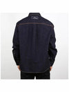 Embroidered Logo Pocket Denim Cotton Long Sleeve Shirt Navy - VALENTINO - BALAAN 5