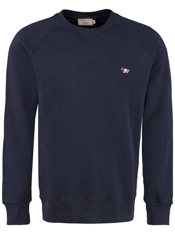 Tricolor Fox Patch Sweatshirt Navy - MAISON KITSUNE - BALAAN 1