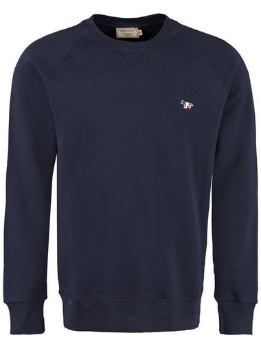 Tricolor Fox Patch Sweatshirt Navy - MAISON KITSUNE - BALAAN 1