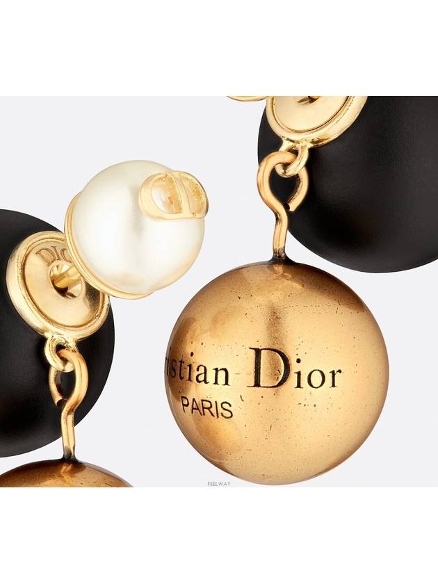 Dior Tribales Earrings Antique Gold Finish Metal Matte - DIOR - BALAAN 3