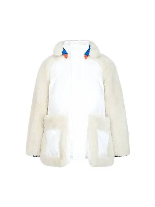 Women's Detachable Shearling Ripstop Blouson Beige 271208 - SACAI - BALAAN 1