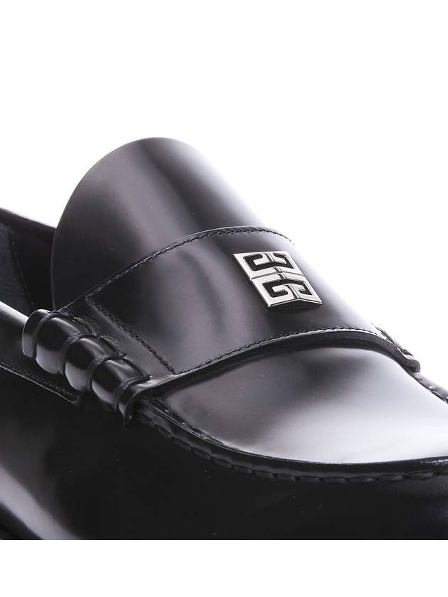 Mr G Mocassin Leather Loafers Black - GIVENCHY - BALAAN 4