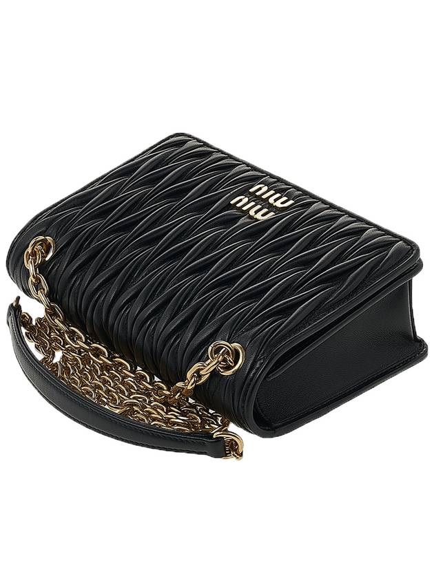 Matelasse Nappa Leather Mini Bag Black - MIU MIU - BALAAN 5