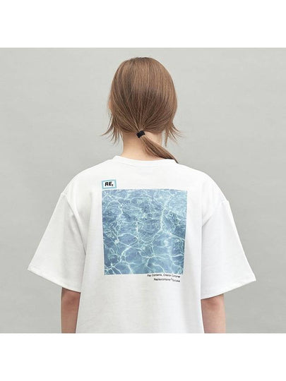 RE Square Campaign Wave Short Sleeve T-Shirt White - REPLAYCONTAINER - BALAAN 2