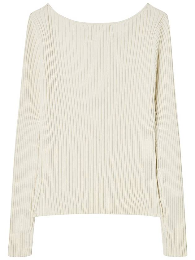 Twist slim ribbed knit Ivory - THE GREEN LAB - BALAAN 5