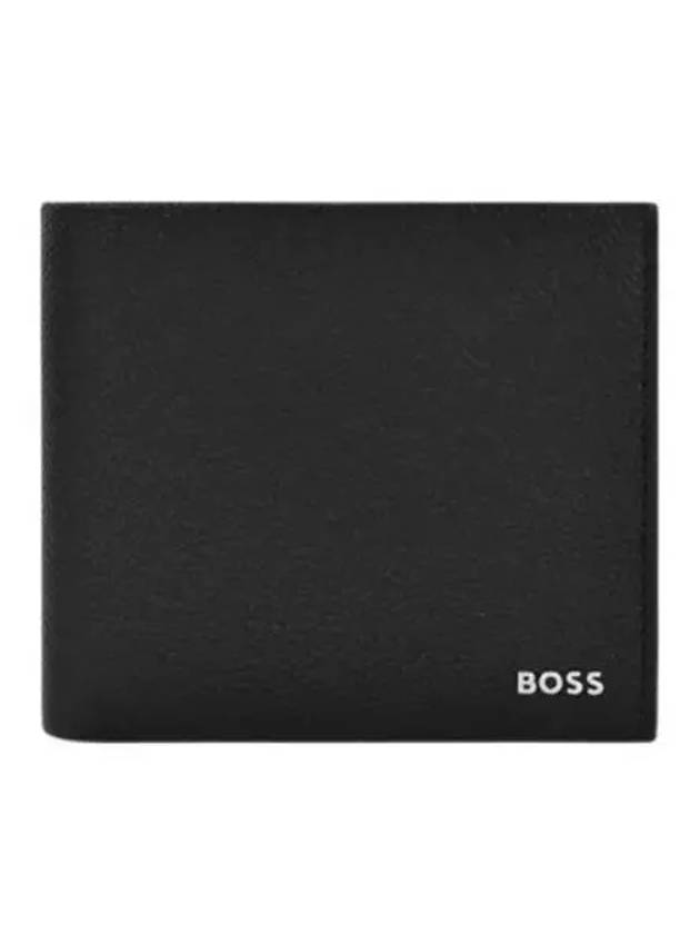 Logo Lettering Leather Half Wallet Black - HUGO BOSS - BALAAN 2