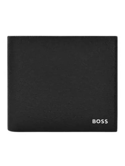 Logo Lettering Leather Half Wallet Black - HUGO BOSS - BALAAN 2