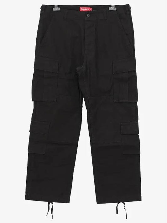 FW22P57 BLACK patch logo cargo pants - SUPREME - BALAAN 1