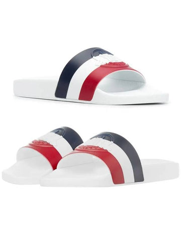 JEANNE Three Stripes Logo Slippers 4C700 00 01A49 002 - MONCLER - BALAAN 1