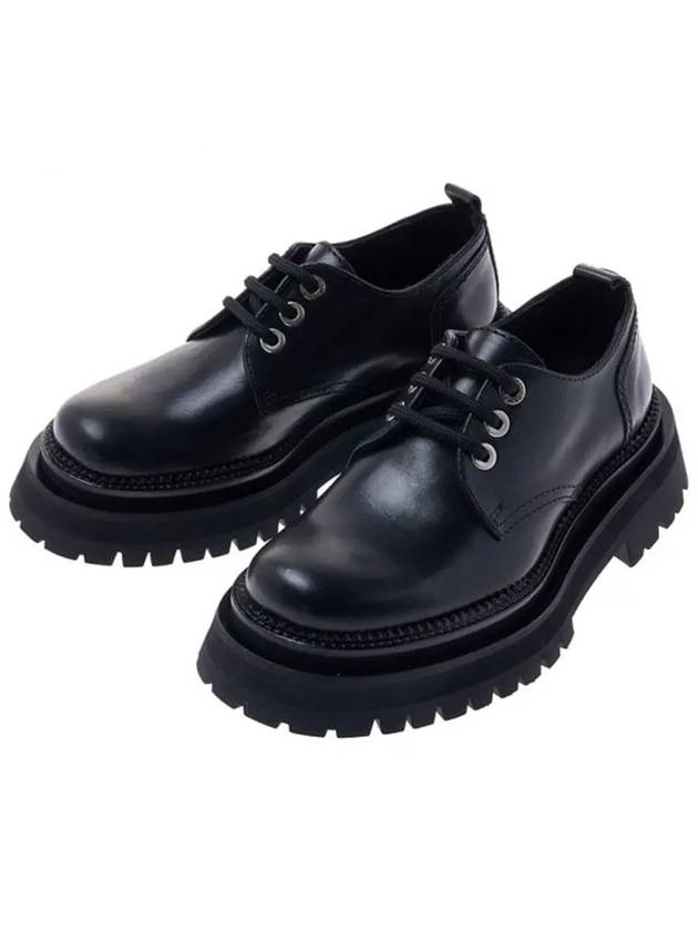 leather round toe loafers black - AMI - BALAAN.