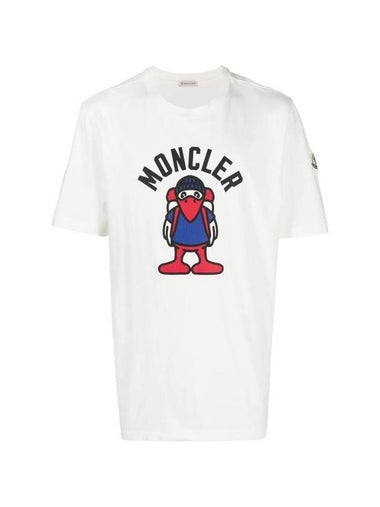 Logo Cotton Short Sleeve T-shirt White - MONCLER - BALAAN 1