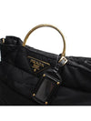 Black padded gold handle tote bag - PRADA - BALAAN 6